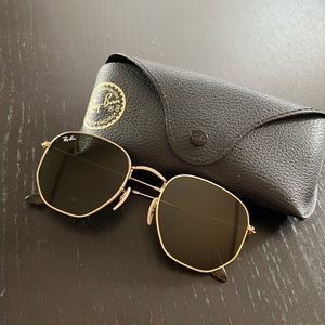 Ray-Ban 54mm Aviator Sunglasses Gold/Green